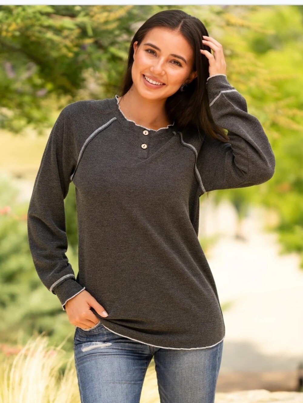 Nwt Soft Knit Top With Buttons. 3xl